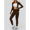 Жіночий комплект на мікрофлісі Leggings + Crop top model 170